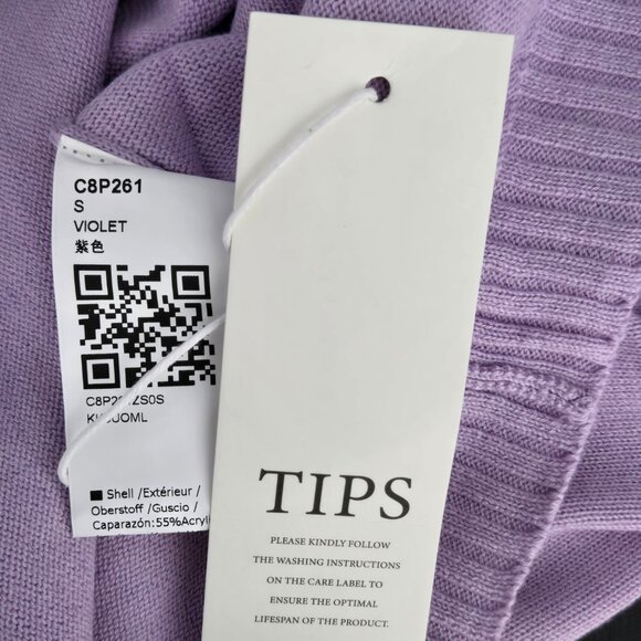 NWT | Violet Purple Knit Button-Front Sweater Vest | Quiet Luxury | Small - Picture 4 of 5